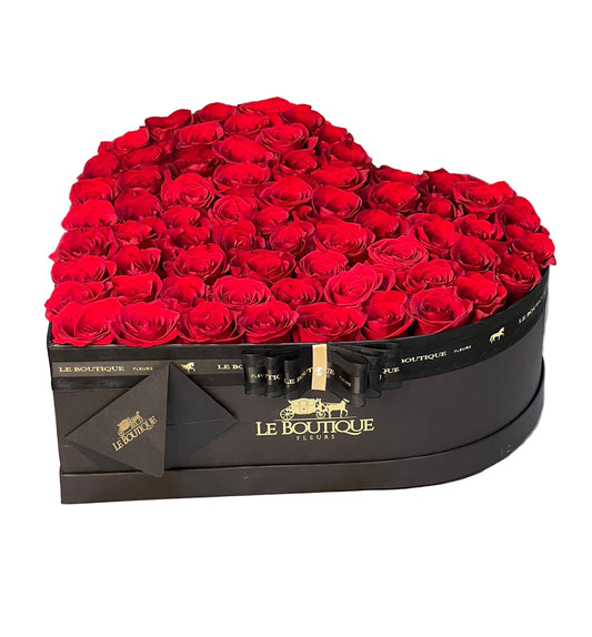 Huge Heart Box with Roses