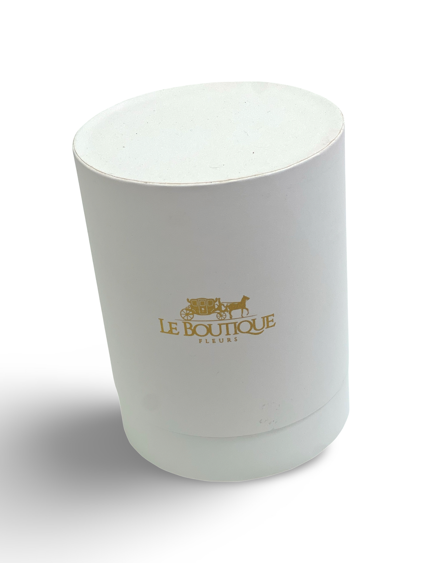 Le Round Box White/Peach Small