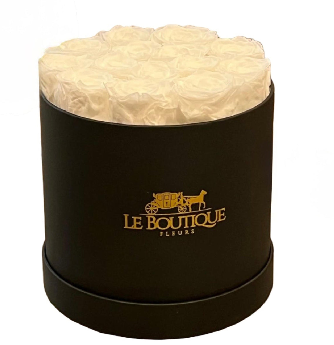 Le Round Box Black and White Large